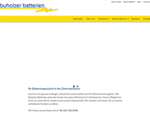 Tablet Screenshot of buholzer-batterien.ch